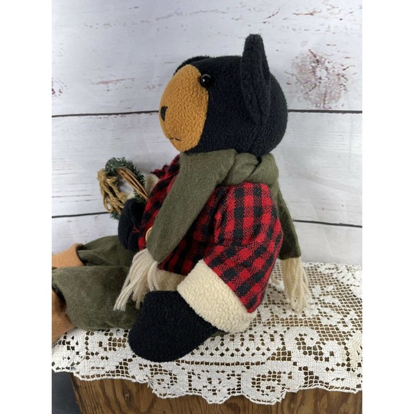 Winter Bear Push Felt Fleece Weighted Shelf Sitter Holding Wreath Joann Store - Picture 3 of 7